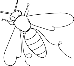 handgezeichnete Biene