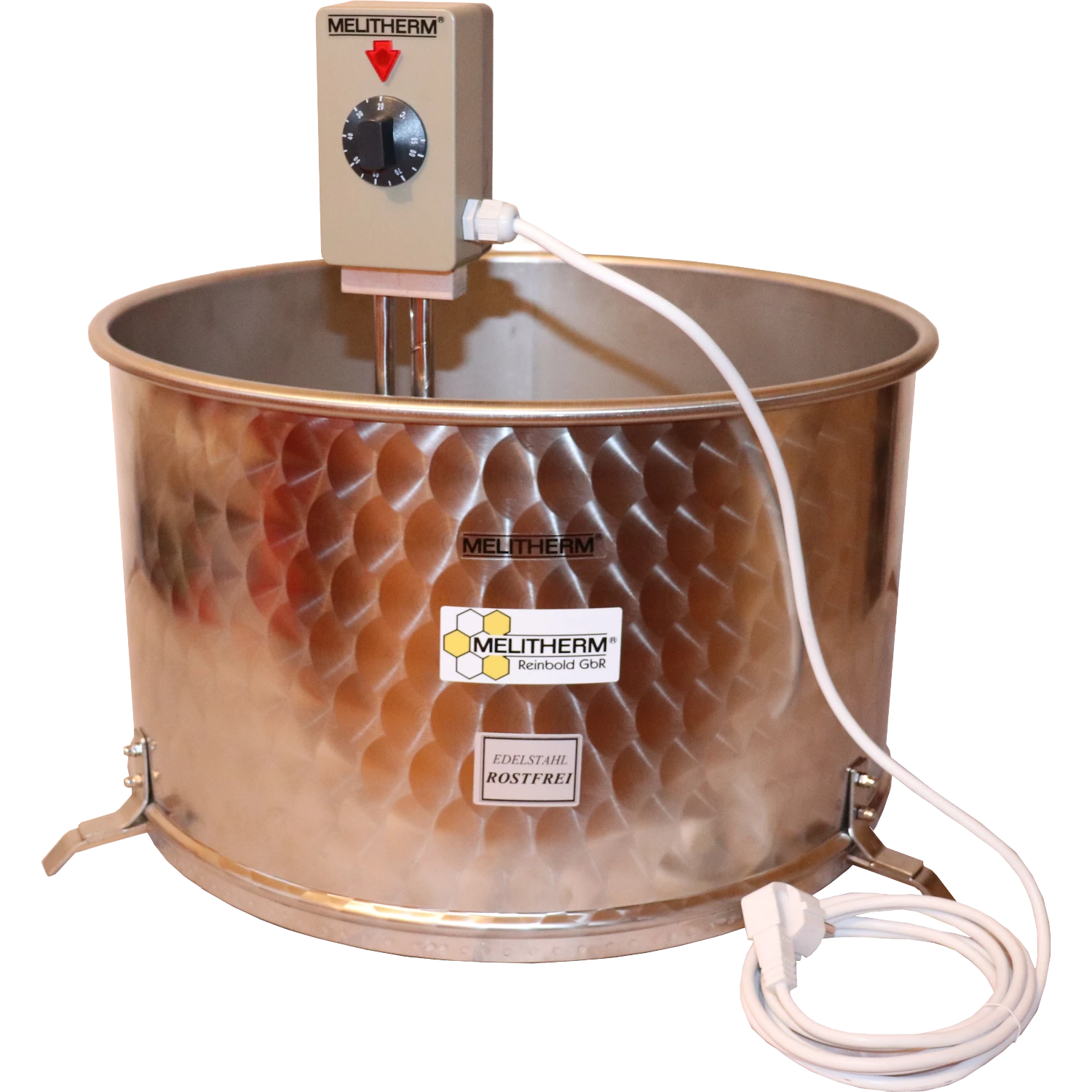 Melitherm Profi Schmelzgerät aus Edelstahl mit außenliegendem Temperaturregler